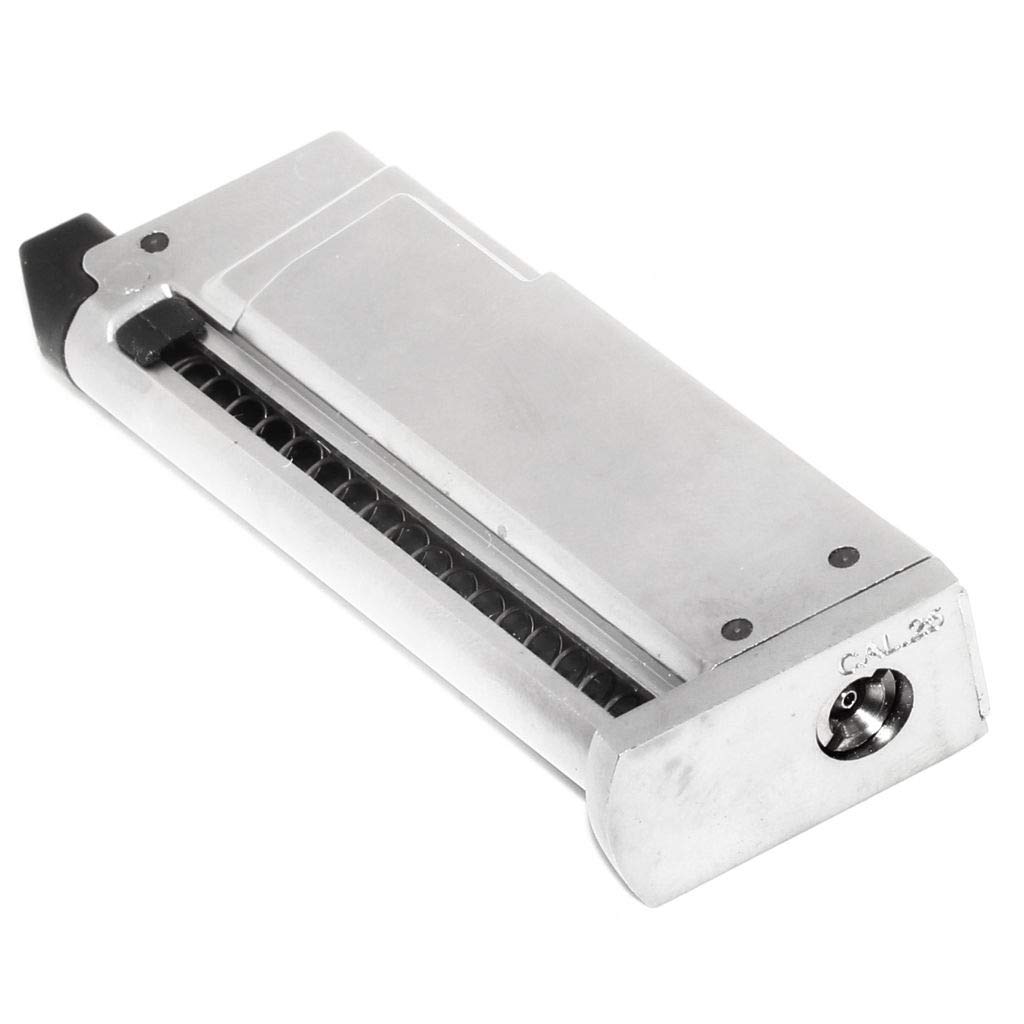 Airsoft Softair WE (WE-TECH) 7rd Gas Magazin für Cybergun COLT JUNIOR .25 Mighty Mouse WE CT25 GBB Pistole Silber