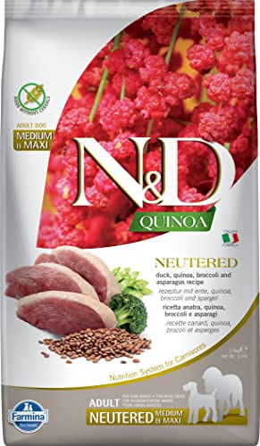 Produktbild von Farmina N&D Quinoa Adult Medium & Maxi Ente, Brokkoli & Spargel - 2,5 kg