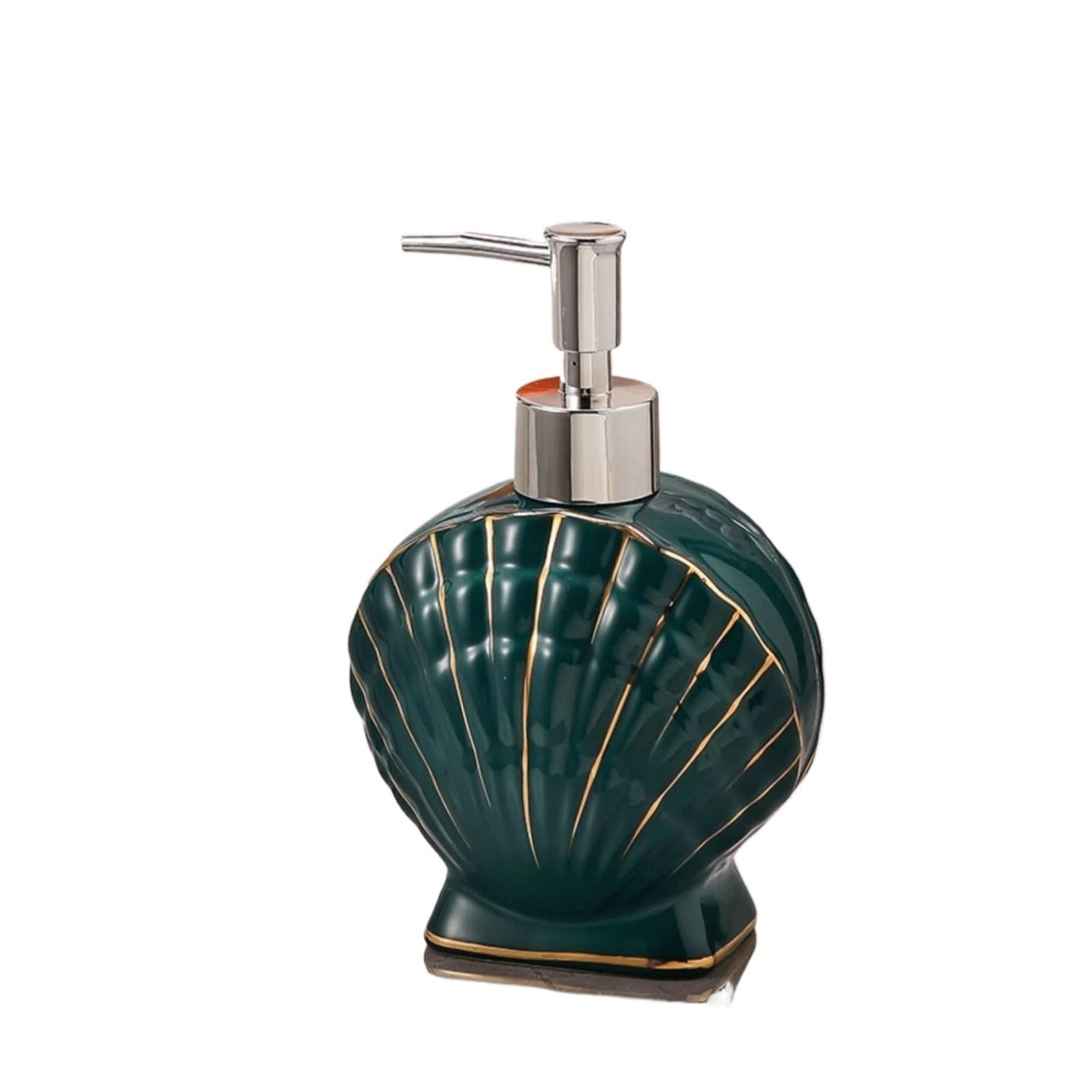 LIBANGRONG-888 Kitchen Soap Dispenser Shell-shaped Ceramic Soap Dispenser Affordable Luxury Bathroom Hotel Shampoo And Body Wash Bottle Countertop Soap Dispensers