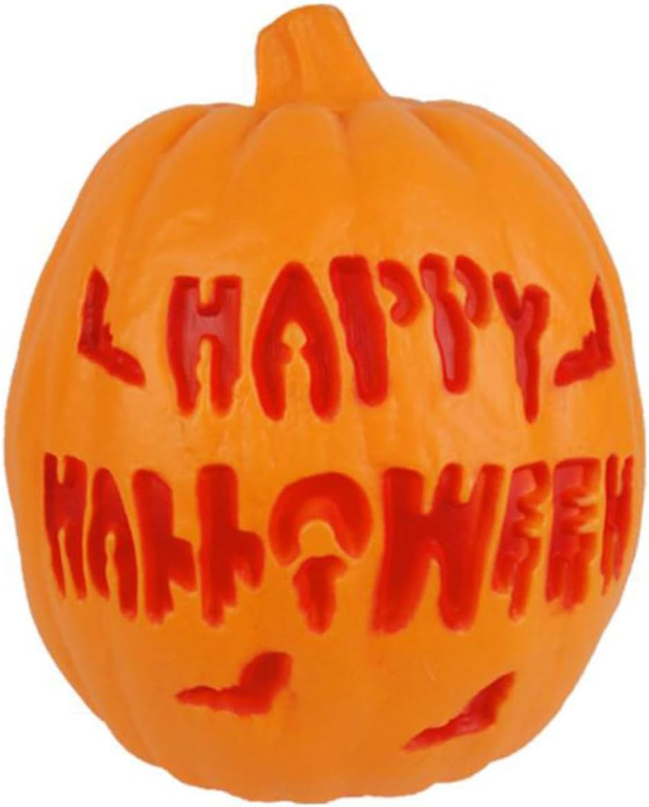 Ipetboom Halloween Hollow Carving Pumpkin Lamp, Orange Decorative Party Pumpkin Light, Battery-Free Halloween Ornament for Home, Ktv, and Festival Decorations