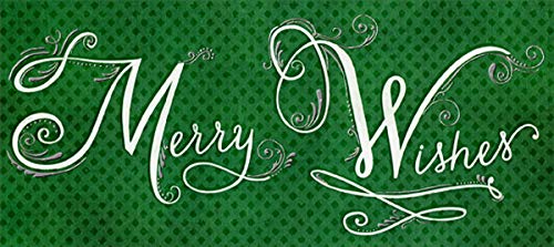 Merry Wishes on Green Christmas Gift Card Money Holder