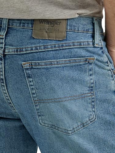 Foto de Wrangler Authentics - Jeans clásicos de corte regular con 5 bolsillos para hombre, mezclilla flexible (imagen 6)