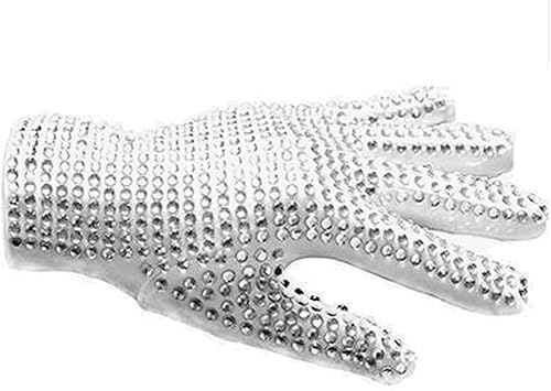 Miniatura 3 de BOMJJOR Michael - Guante blanco con diamantes de imitación para niños guante de Billie Jean MJ Jackson guante de roca guante formal de esmoquin