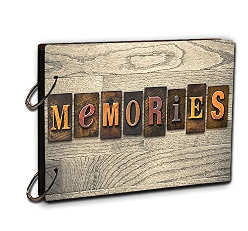 ALL YOUR DESIGN Memories Theme MDF Scrapbook Memory Book, Photo Album for Gifting Purpose for Friends, Love, Birthday, Anniversary, Marriage etc_38 26x16 cm