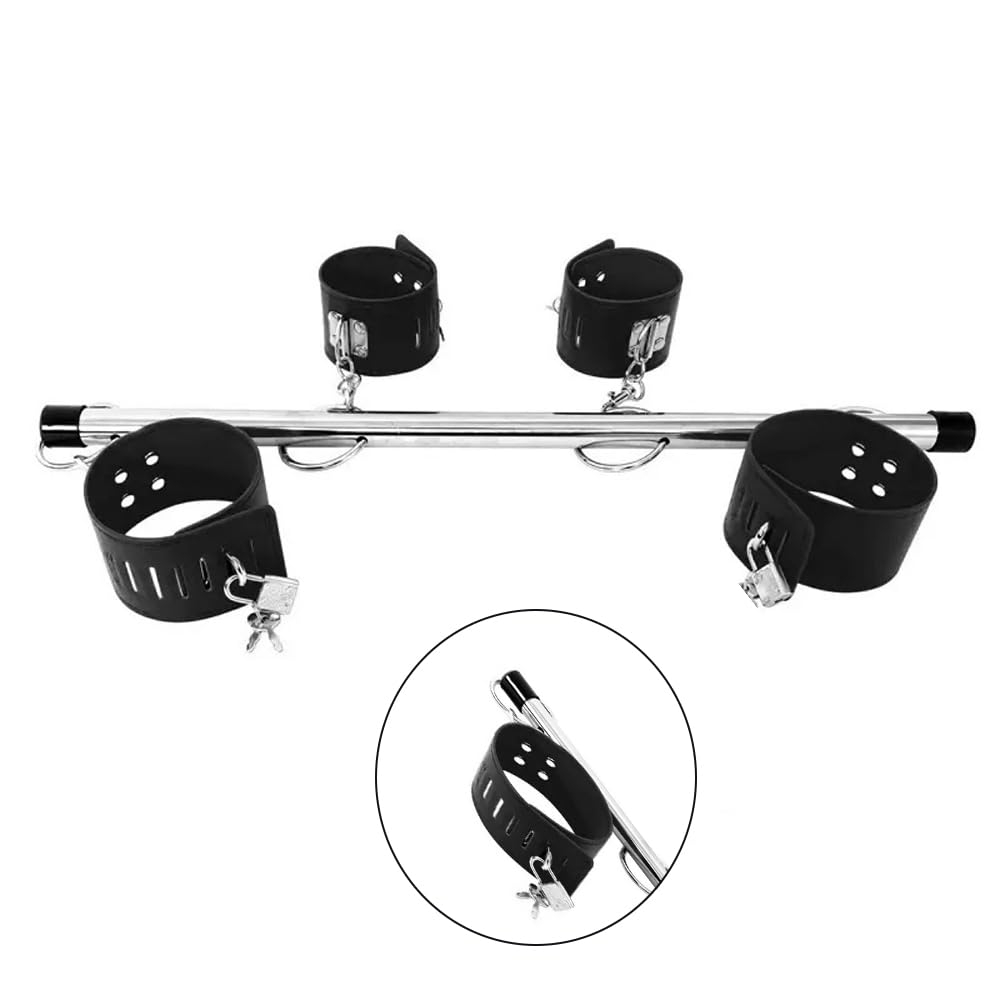 Yoga pole cuero bondage entrenador, yoga fitness escenarios de entrenamiento. Resistente y ajustable con esposas para manos y pies