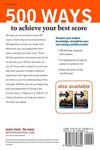5 Steps to a 5 500 AP US History Questions to Know by Test Day, 2nd edition (Mcgraw Hill's 500 Questions to Know by Test Day) - Image 2
