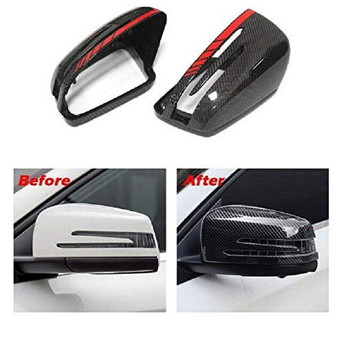Coque de rétroviseur en fibre de carbone pour Mercedes-Benz A CLA 45 S C E 63 AMG W204 W212 W176 X204 W117 W218 Cover