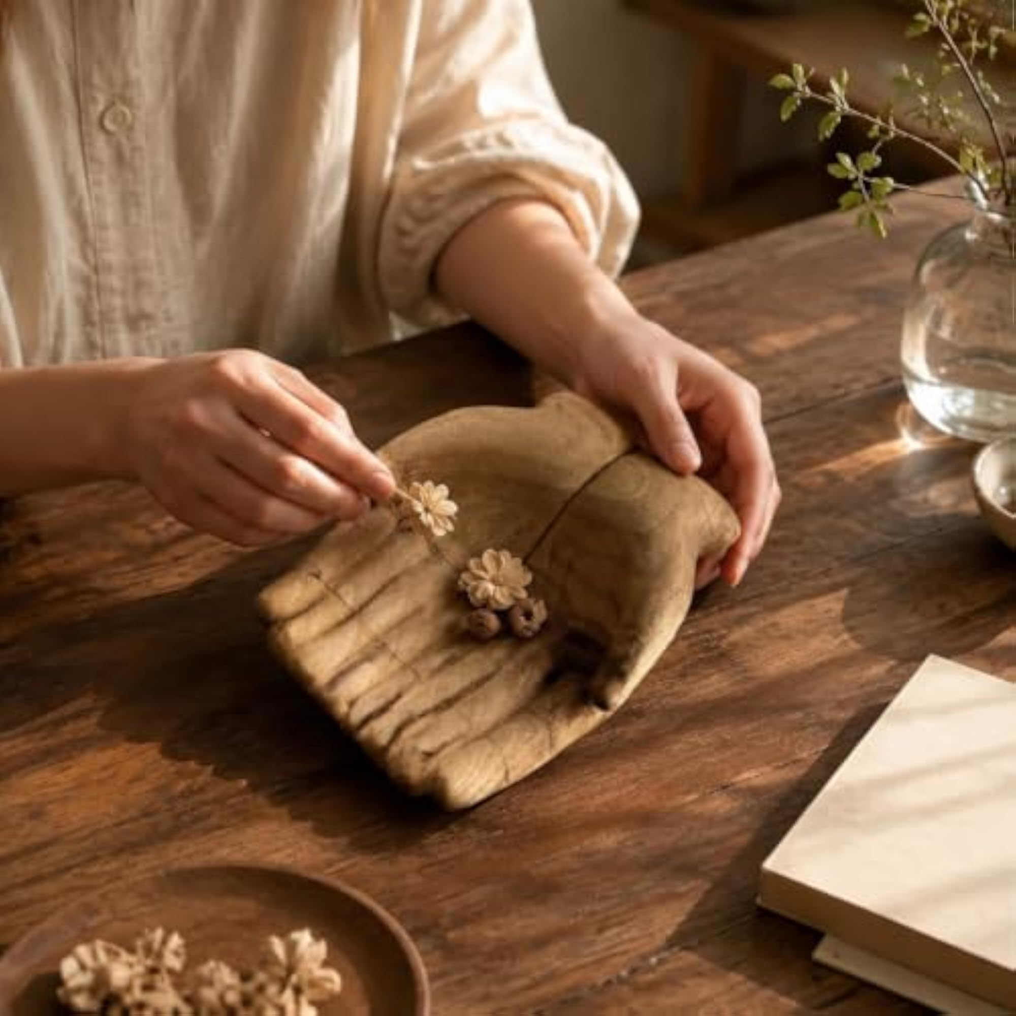 Textured Organic Edge Decorative Tray