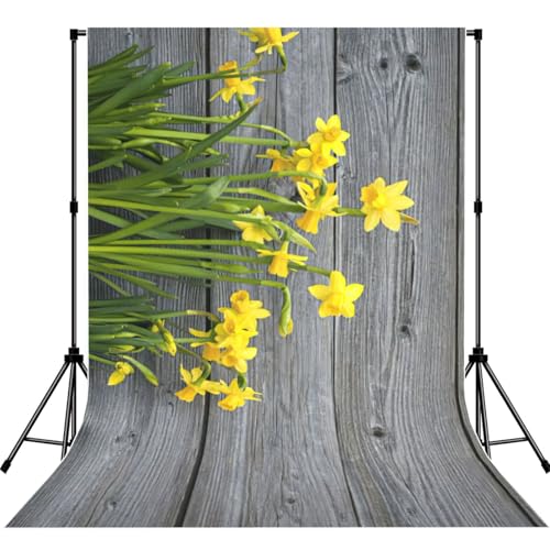 Toile de fond imprimée bouquet de jonquilles pour portrait d'art