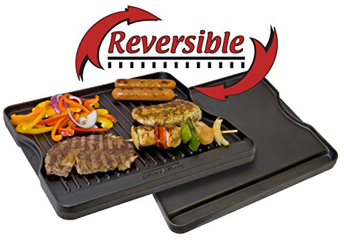 Image of Camp Chef Reversible Pre-Seasoned Cast Iron Griddle, Cooking Surface 14 in. x 16, Black (Pack of 3)