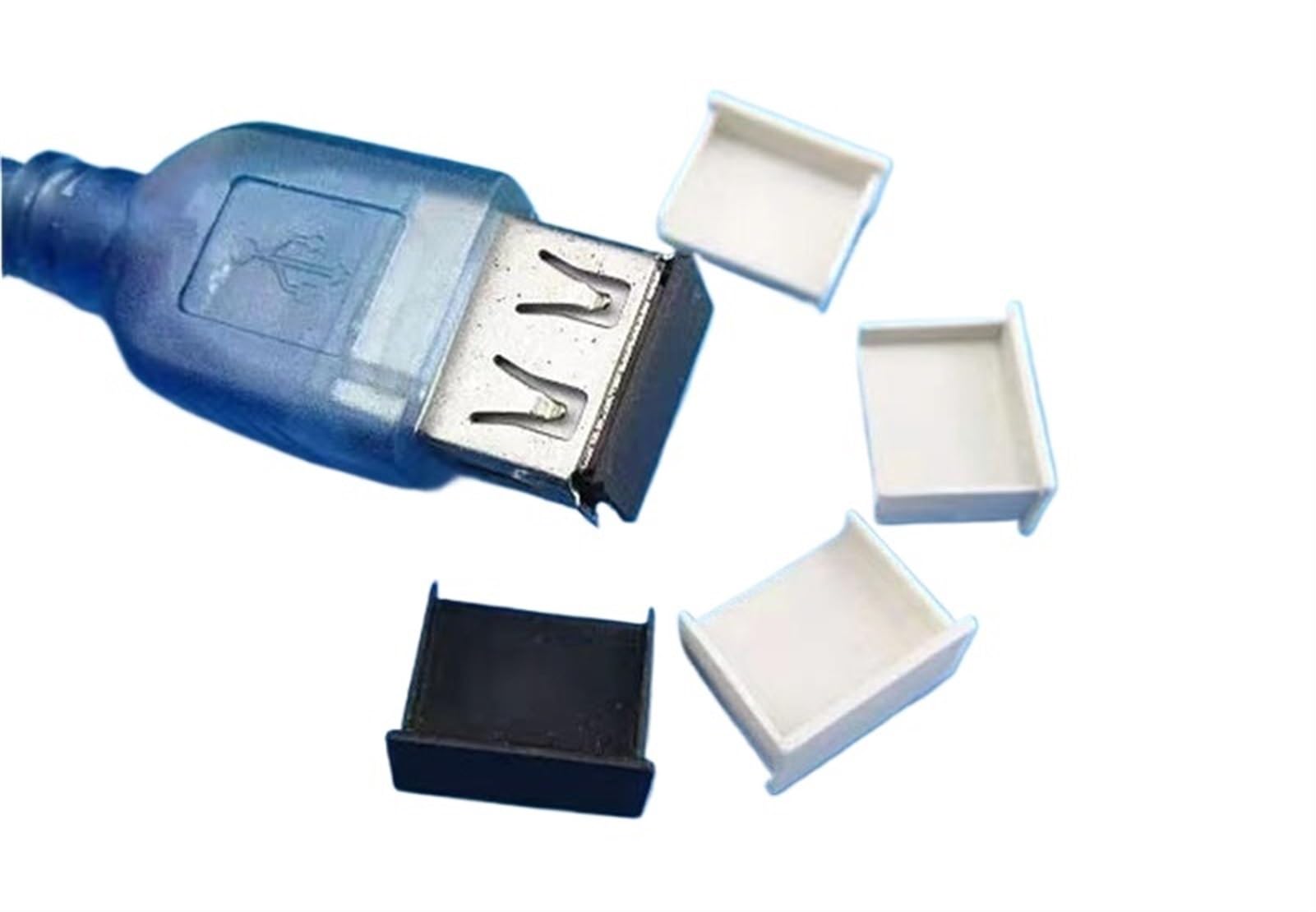 50 Uds. Tapón Antipolvo USB, usbc-4 de Arranque Antipolvo, Cubierta Protectora de Agujero Negro(Black USB Dust Plug)