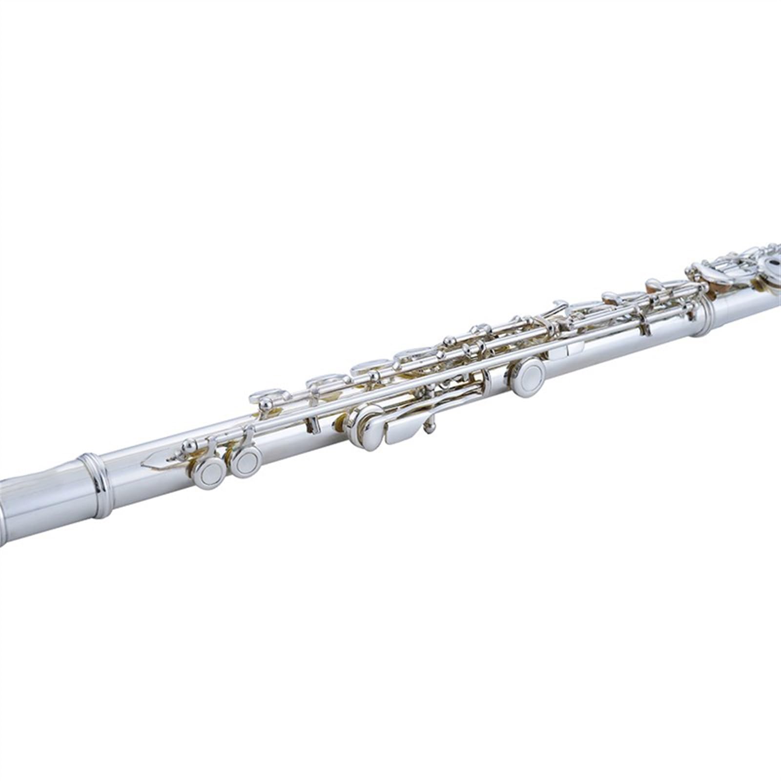 Set di flauti in Do placcati in Argento, 16 Fori Chiusi, Strumento a fiato in Rame Bianco con Chiave del Mi.,
