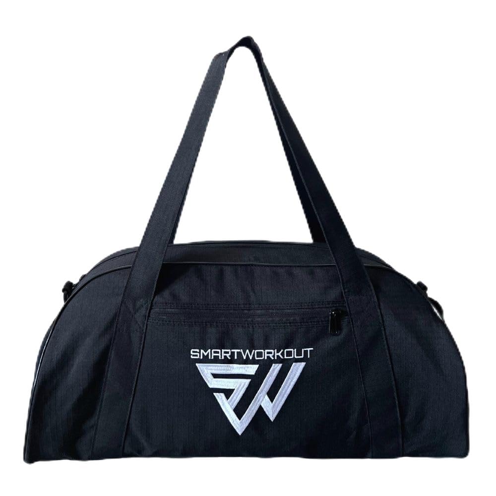 SmartWorkout - Sac de Sport 34 L - Duffel Bag Fitness Noir Unisex Léger et Grande Capacité - Anses, Bandoulière et 2 Poches Intérieures