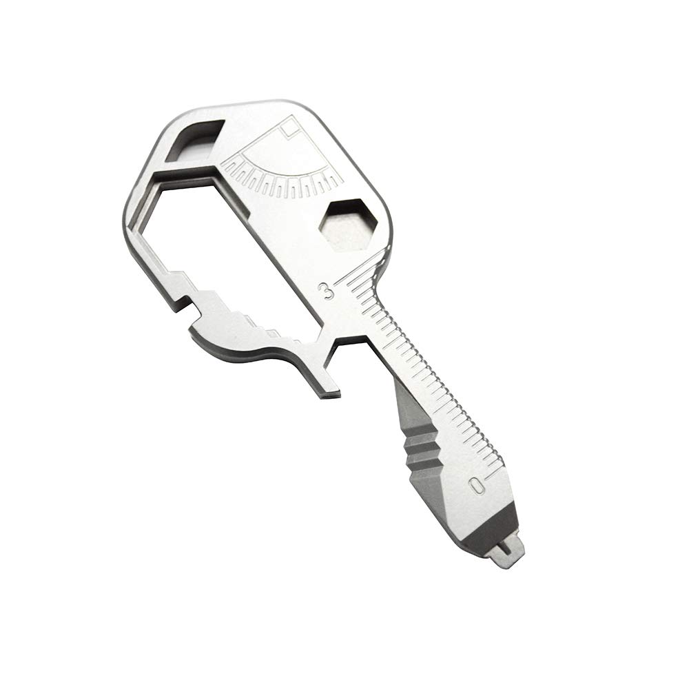 Honeytecs Keychain Multi-function portable Key Tool Versatile Outdoor Mini Tool Stainless Steel Screwdriver Bottle Opener Outdoor Camping Home Repair 24-in-1