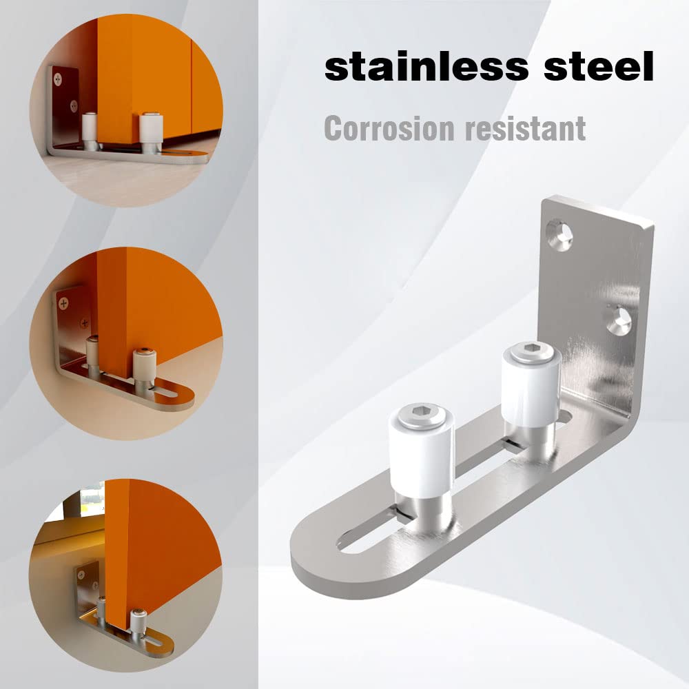 Guida A Pavimento Regolabile Per Porte Scorrevoli - Nero, Montaggio A Parete - Foto 7