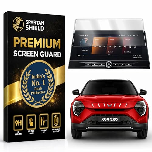 Image of Spartan Shield Screen Guard for MAHINDRA XUV 3XO REVX A 2026+ || 10.25 INCH INFOTAINMENT TouchScreen Protector | XUV3XO RevX Only Compatible with TOP MODEL Car Display Accessories [Not Tempered Glass]