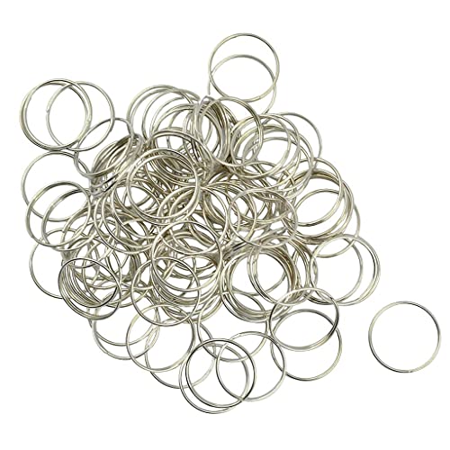 SDENSHI 100 Pezzi 18 Mm Portachiavi in ​​Acciaio