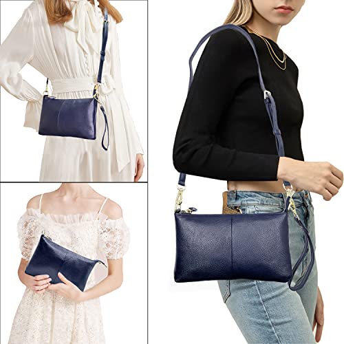 Image of Beurlike Leather Wristlet Wallet Clutch Purses For Women Small Crossbody Phone Bags