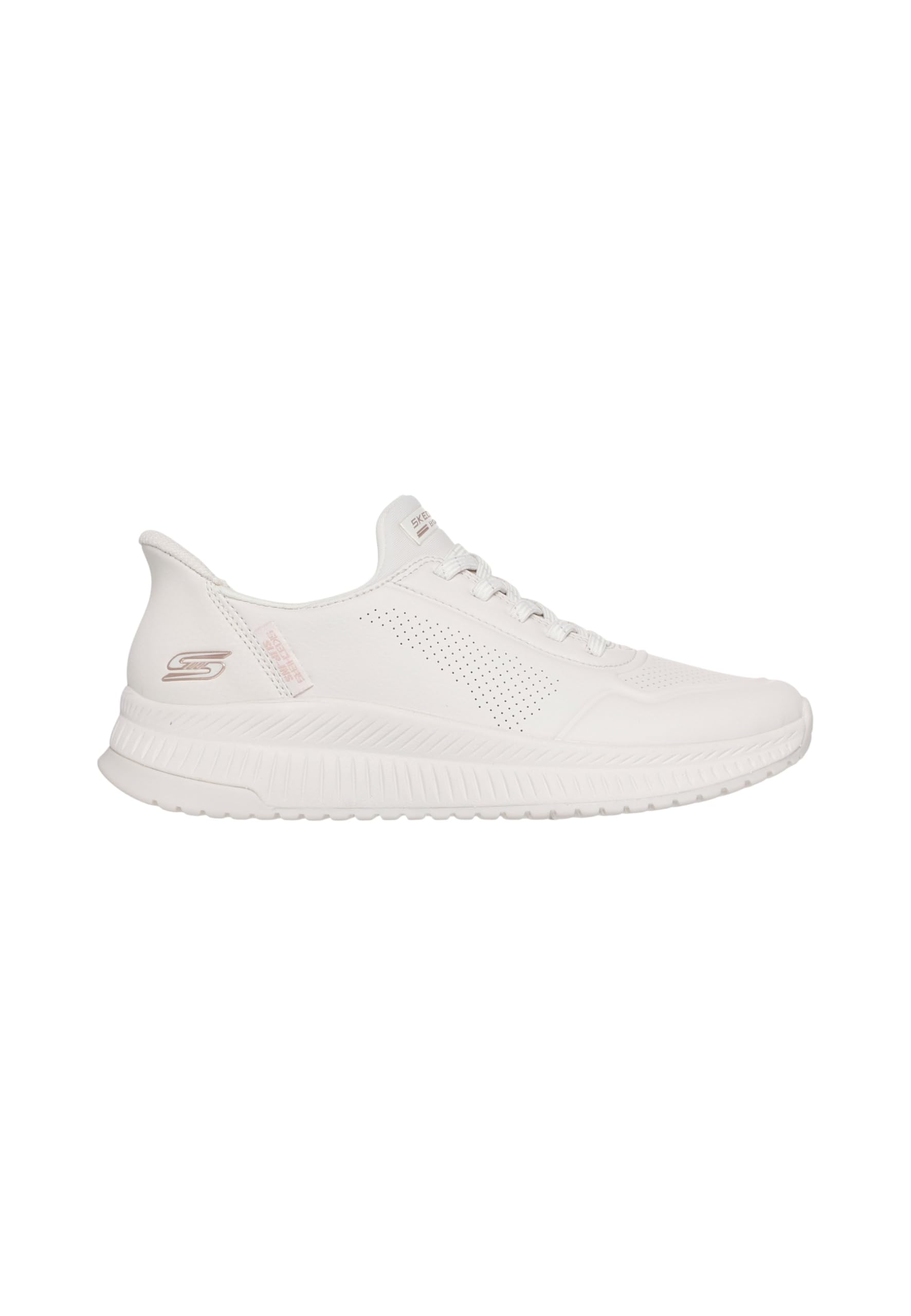 Skechers Buty sportowe Slip-ins: Bobs Squad 4 - Key Look Code 117740-W, białe damskie