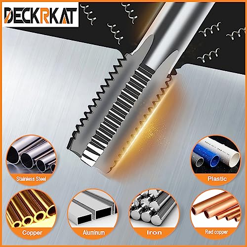 Deckrkat DECK-2303 6-Piece Npt Pipe Tap Set, Precision Carbon Steel Npt Tap Set For Clean Accurate Threads thumb #6