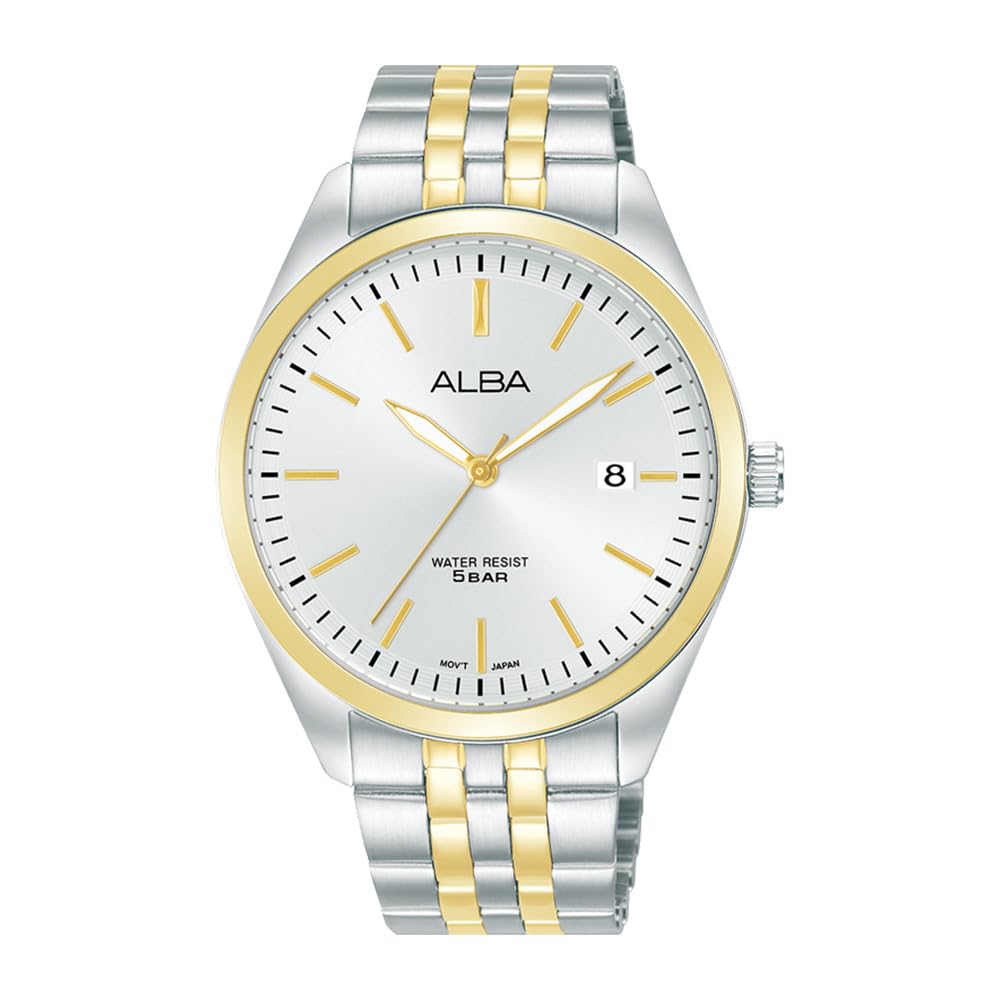 Alba Stainless Steel Men Analog Wristwatch As9S12X1, White Dial, Silver Band (B0CD83SMKR) Amazon Price History, Amazon Price Tracker