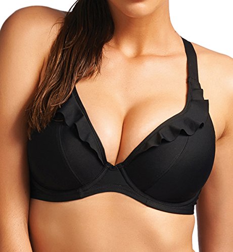 Haut de maillot Freya balconnet noir 95E fin du mal de dos à la plage
