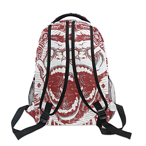 TFONE Vintage Animal Gorilla Pattern Backpack Boys Girls School Bookbag Back Pack Camping Hiking Travel Daypack for Women Men - Thumbnail 7