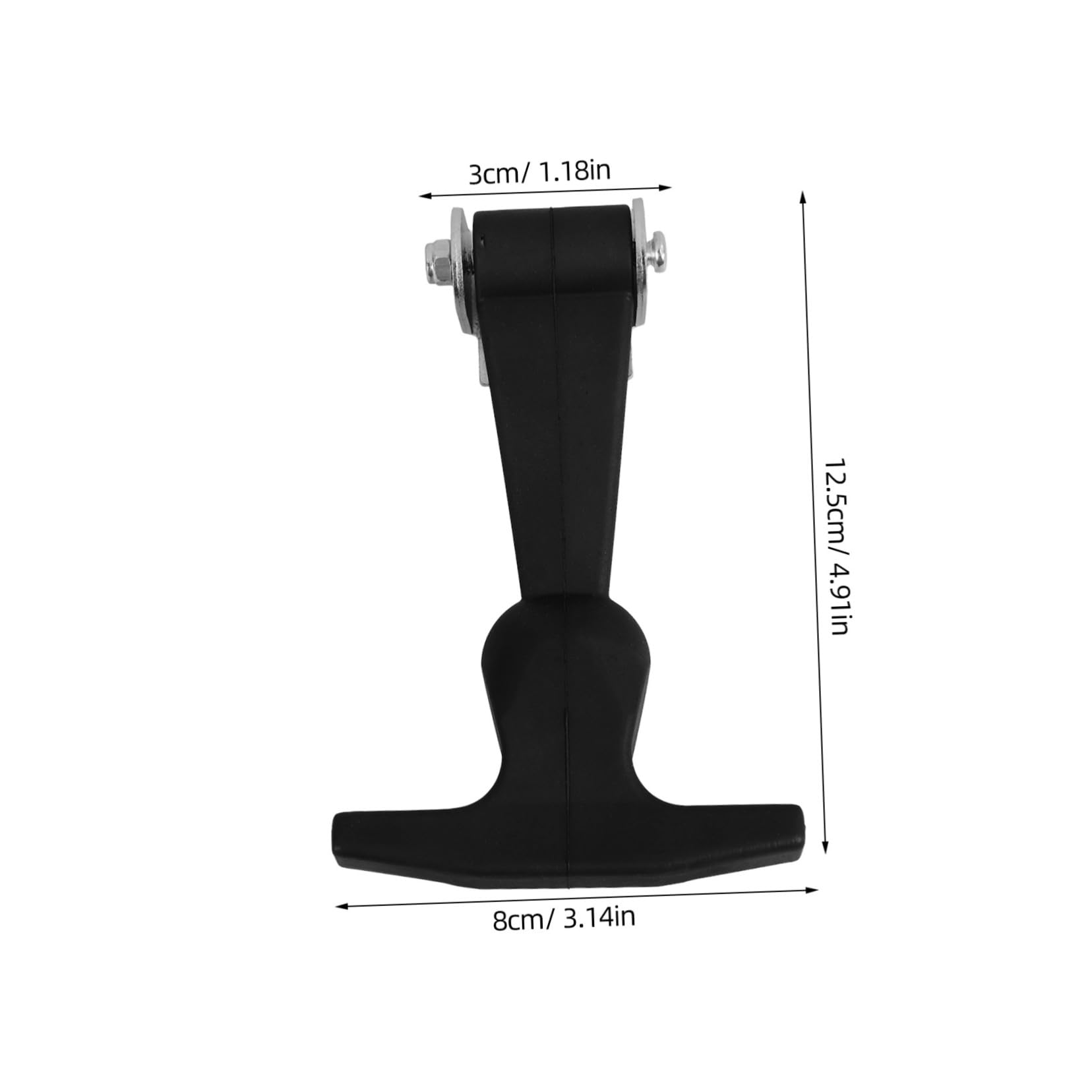 HOLIDYOYO Flexible T-Handle Hasp Latch Black for Boat Hatch Car Hood Toolbox Marine Latches Easy Install