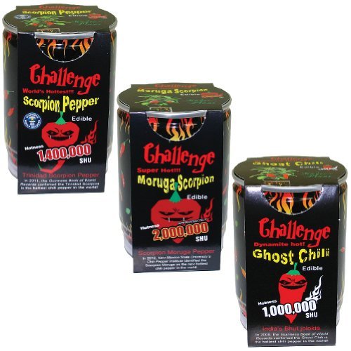 (Set of 3) Grow the Worlds Hottest Peppers at Home! DIY Kits by Challenge