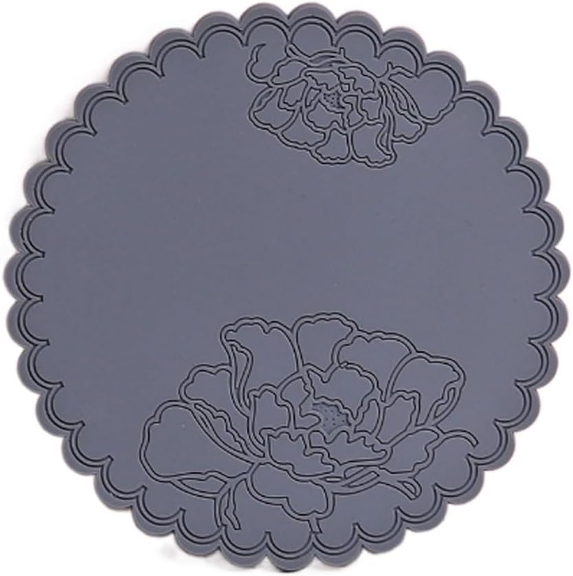 Lace Cup Mat Silicone Coasters Simple Decor Tableware Pad Heat Insulation Table Mats(E)