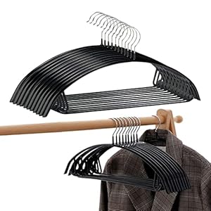 PJJXMY Kleiderbügel mit Gummibeschichtung, 20 Stück