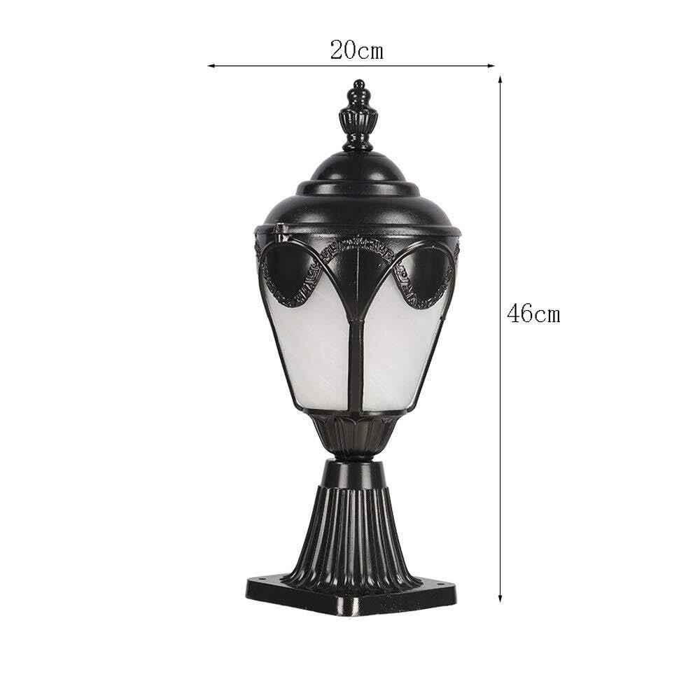 Lampa Słupki Wodoodporna Kolumna Oświetleniowa Aluminiowa Zewnętrzna Lampa Słupowa Do Drzwi Willi Szkło Oświetlenie Krajobrazu Ogrodowe E27 Metal Zewnątrz i Drogę