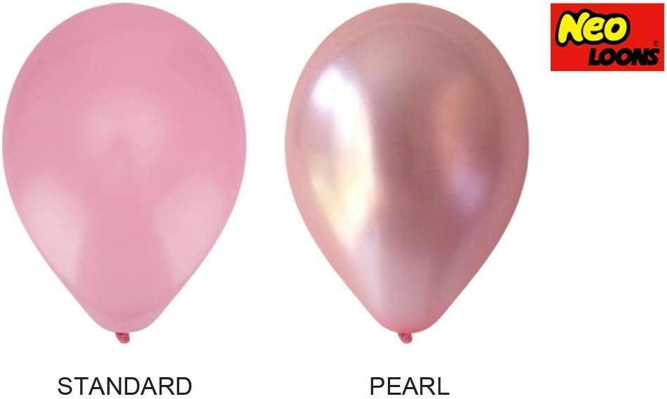 Neo LOONS® 100 pcs 5" Pearl Assortment Mix-color Premium Latex Balloons - Great for Kids, Adult Birthdays, Weddings, Receptions, Baby Showers, Water Fights, or Any Celebration
