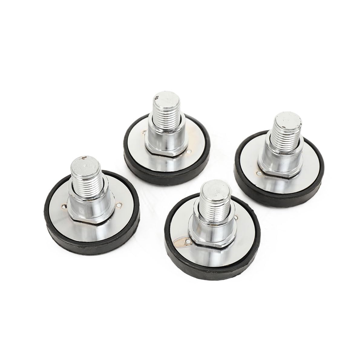 4pcs Pad Blocs pour Pont Elevateur, Diamètre : 50 mm, Coussinets de Cric en Caoutchouc, Bloc de Cric en Caoutchouc avec Filetage pour Lève-Voiture et Plate-Forme de Levage, Hauteur: 120 mm