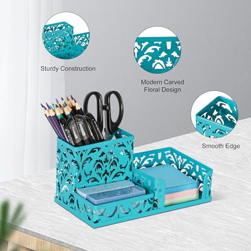 Organisateur de bureau à compartiments pour ranger crayons et courriers - 4