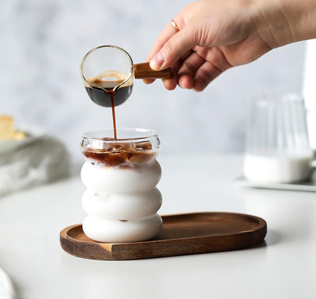 Set De 4 Verres à Café 500 Ml Avec Paille Et Brosses De Nettoyage - Pour Dessert Thé