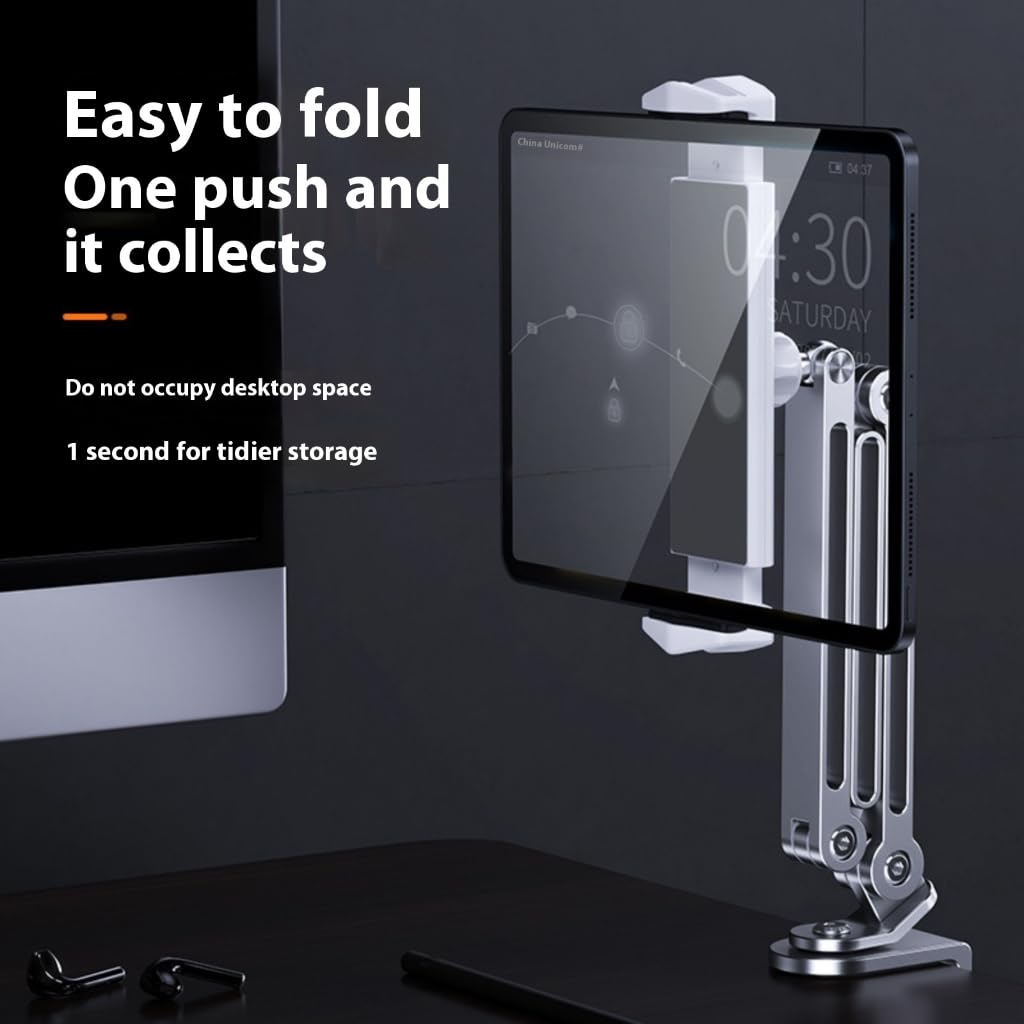 Stojak na tablet aluminiowy uchwyt na biurko łóżko regulowany uchwyt zaciskowy ramienia