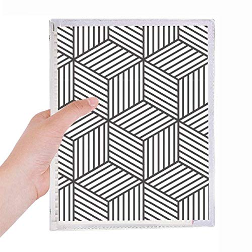 Carnet à feuilles en spirale rechargeable motif illustration line art minimaliste