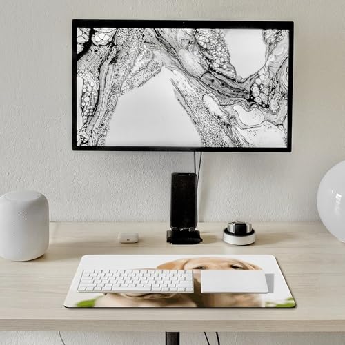 Mouse pad grande blanco con base de goma antideslizante miniatura 7