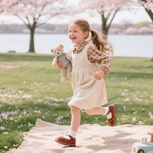 Image of Flaryzone Toddler Little Girl Mary Jane School Uniform Oxfords Flat Dress Shoes