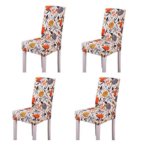 Chair Covers for Dining Room Removable Washable Chair Seat Covers Stretch Chairs Covers Kitchen Chair Covers
