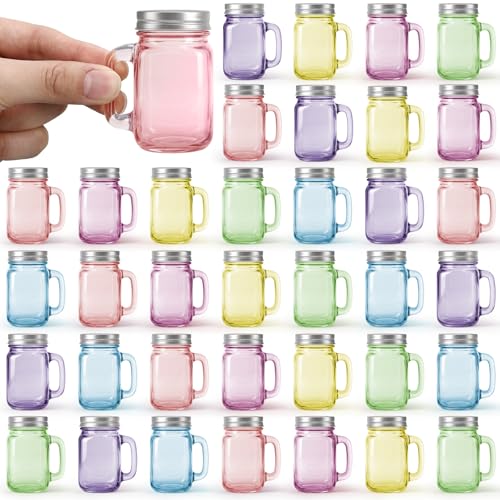 Yungyan 36 colored mason jars with lids