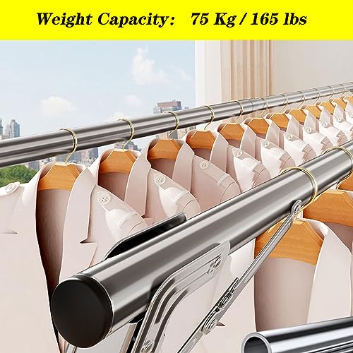 Séchoir à linge d'extérieur 150 cm en acier inoxydable compact - 6