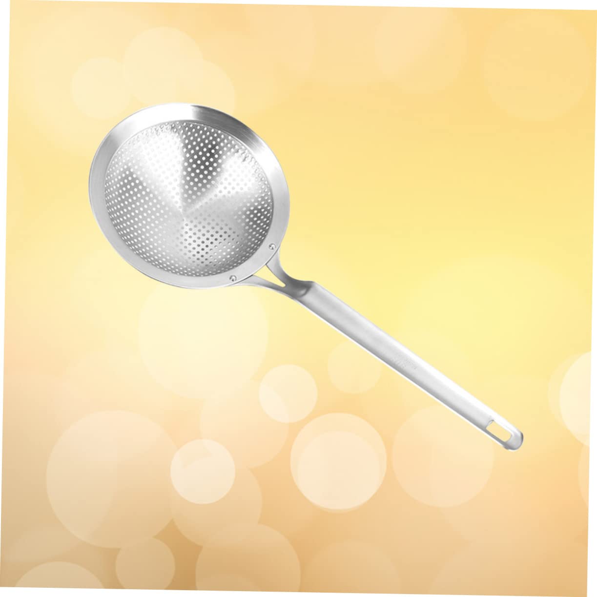 Juego de 2 coladores de cocina de acero inoxidable - Juego de colador de comida de cocina asiática y cesta para cocinar al vapor con colador de cuchara - Filtro de metal duradero para cocinar y freír