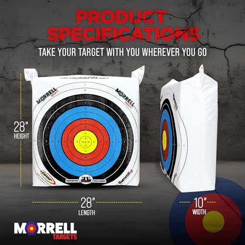 Image of Morrell Lightweight Outdoor Portable Youth Kids Range NASP Field Point Archery Bag Target with 2 Sides and 4 Shooting Spots for 30 Pound Bows