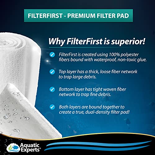 Aquarium Filter Pad – FilterFirst Aquarium Filter Media Roll for Crystal Clear Water - Aquarium Filter Floss for Fish… - Image 3