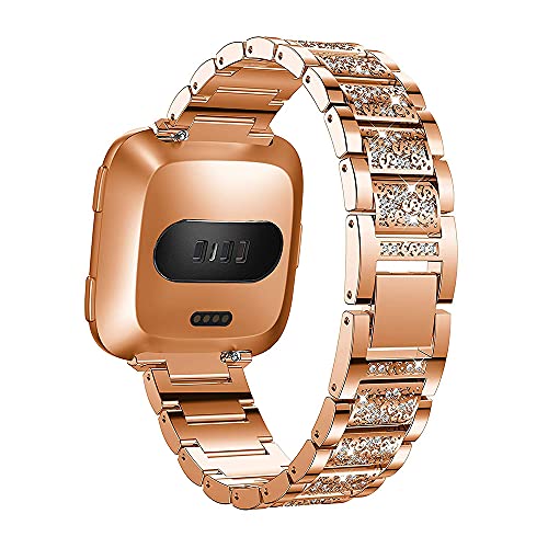 Bracelet Fitbit Versa 4 en métal ajustable résistant pour remplacer le silicone