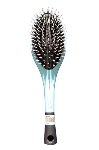 iBeauty Cepillo ovalado sin tirones (puercoespín) 100% cerdas de jabalí mezcladas con cerdas de nailon suaves para un cepillado completo y profundo