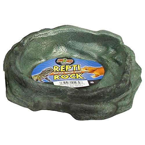 Zoo Med Reptile Rock Water Dish Medium Black