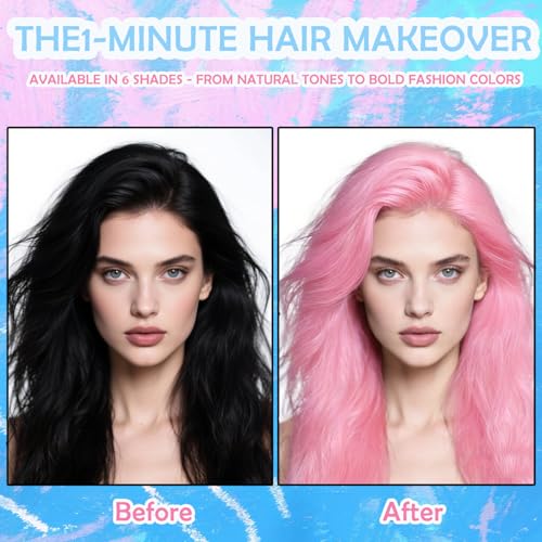 Spray temporal para cabello color rosa 120 ml miniatura 2